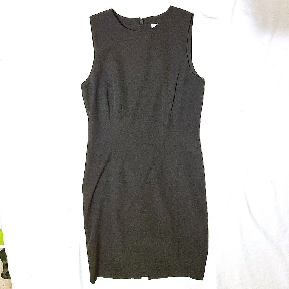 Antonio Melani Black Sleeveless Scoop Neck Casual/Business Sheath Dress Size 8